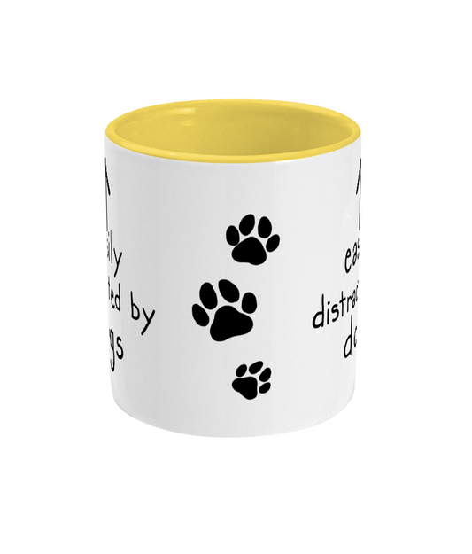 Easily Distracted by Dogs Mug | Two Tone | 5 Colours Available