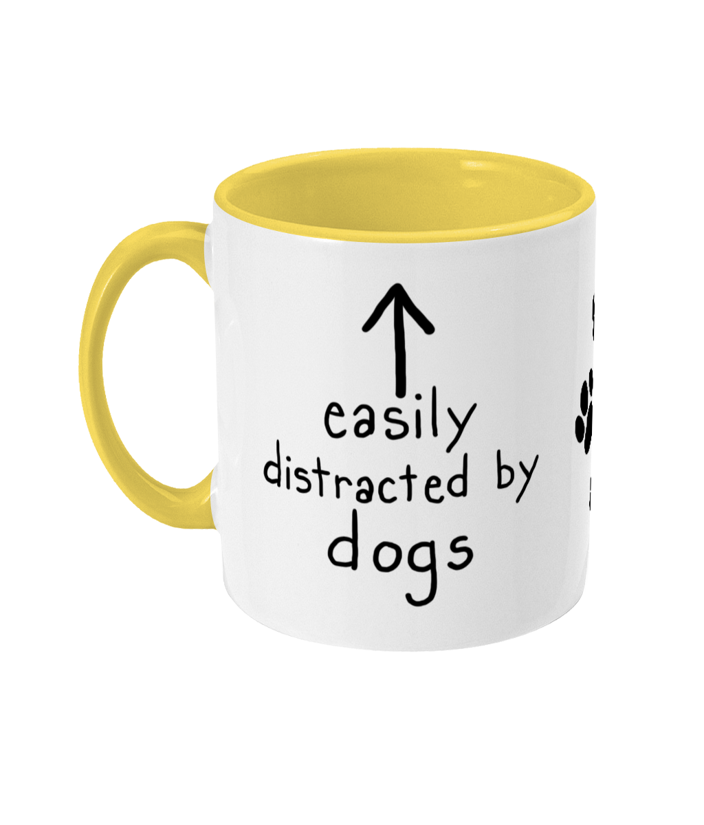 Easily Distracted by Dogs Mug | Two Tone | 5 Colours Available