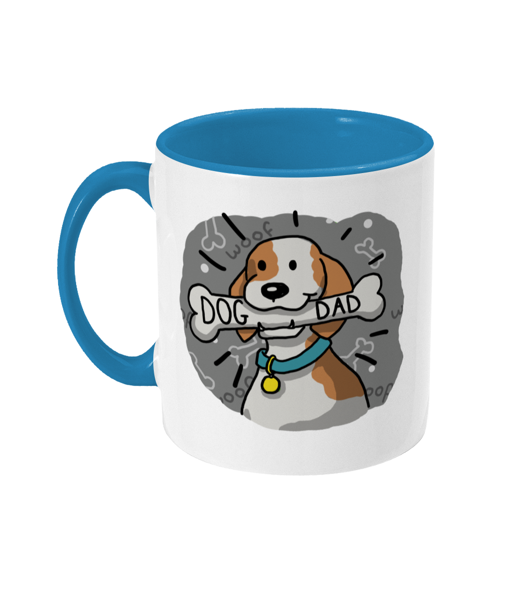 Dog Dad Mug | Two Tone | 3 Colours Available