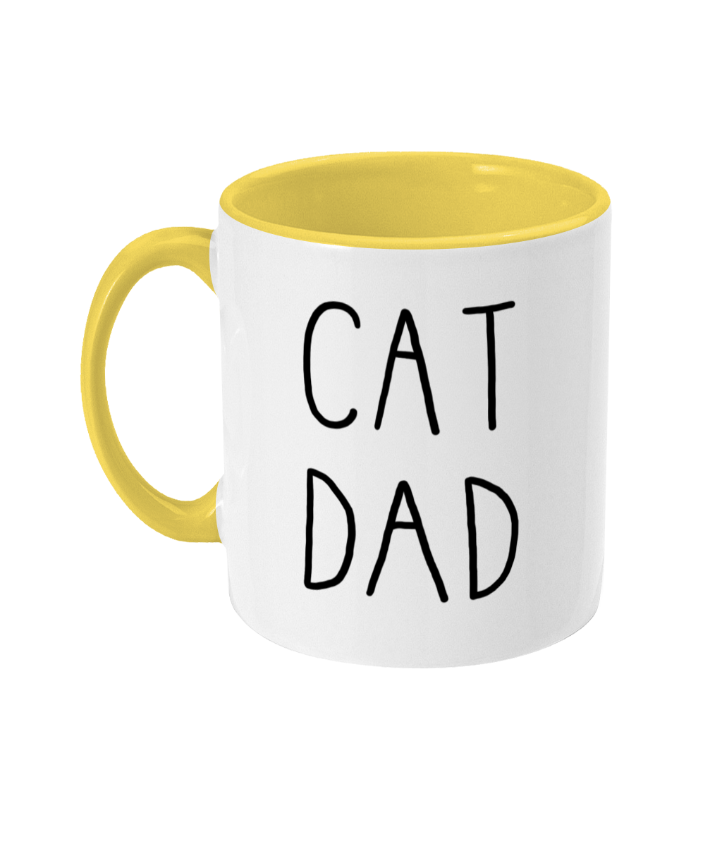 Cat Dad Mug | Two Tone | 5 Colours Available