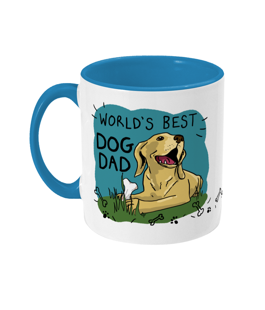 World's Best Dog Dad Mug | Two Tone | 5 Colours Available