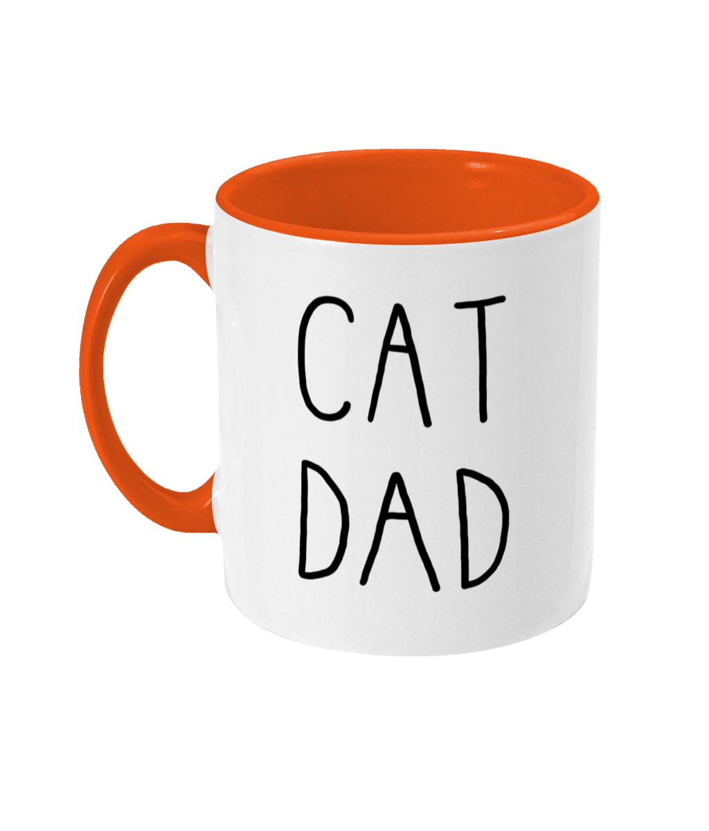 Cat Dad Mug | Two Tone | 5 Colours Available