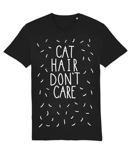 Cat Hair Don't Care Tee | Organic T shirt | 4 Colours Available