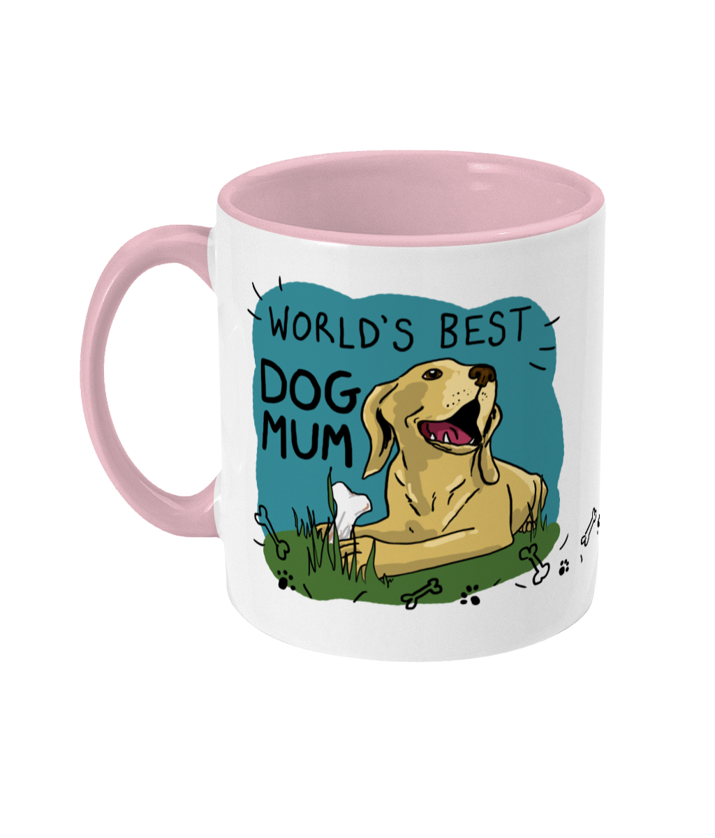 World's Best Dog Mum Mug | Two Tone | 5 Colours Available