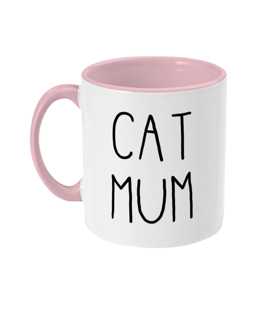 Cat Mum Mug | Two Tone | 5 Colours Available