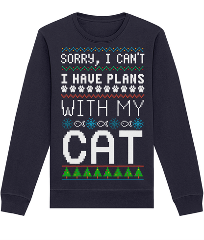 Sorry, I Can't. I Have Plans With My Cat | Ugly Christmas Jumper | with FREE printable pet themed gift tags!