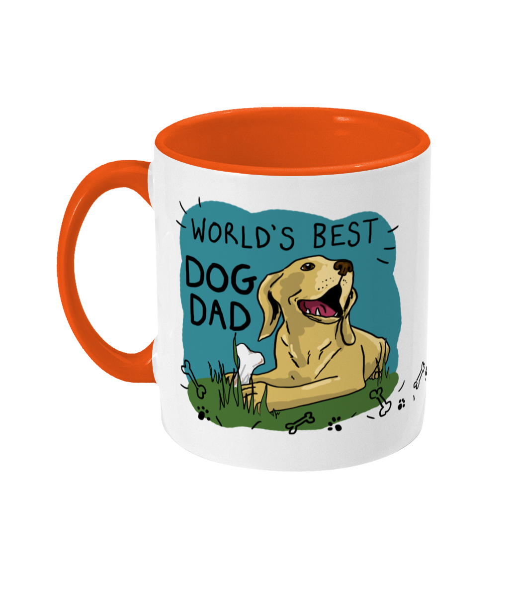 World's Best Dog Dad Mug | Two Tone | 5 Colours Available