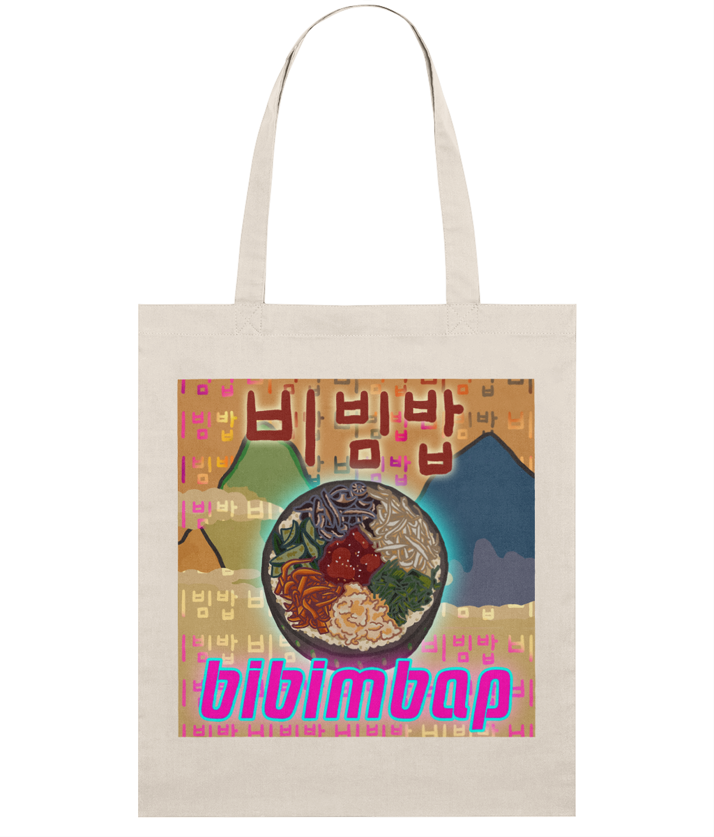 Bibimbap Organic Tote Bag 비빔밥 | Korean Foods Collection | Available in 4 colours