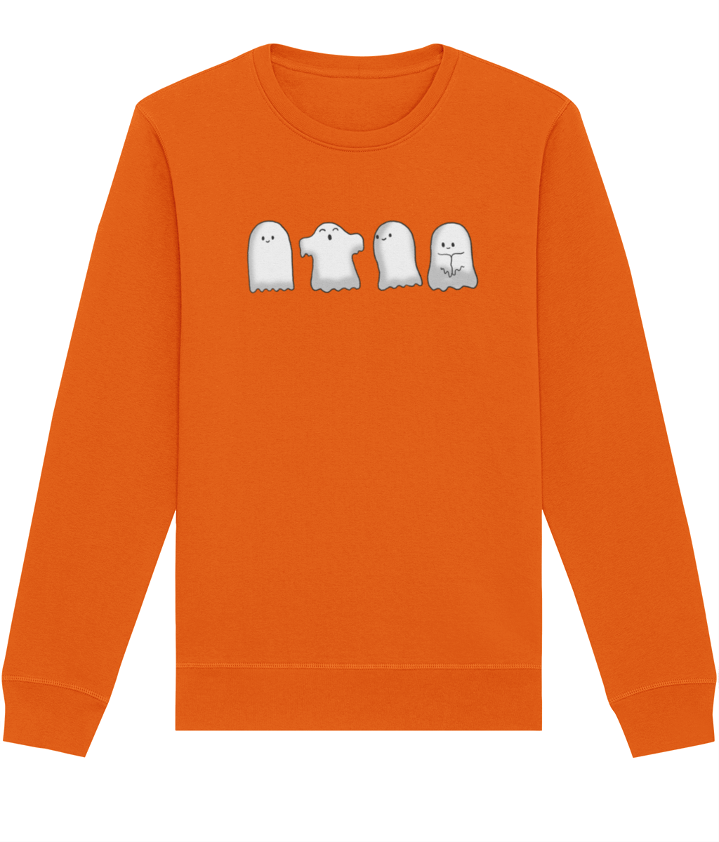 Ghost Sweater | Halloween Sweatshirt | Premium Eco friendly and Fair Wear certified sweatshirt | Available in 4 colours