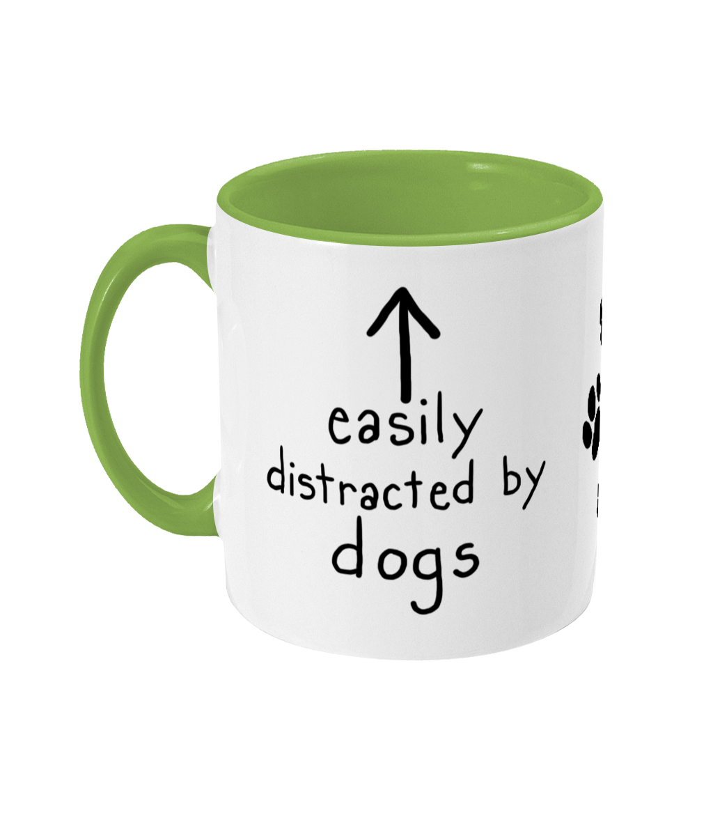 Easily Distracted by Dogs Mug | Two Tone | 5 Colours Available