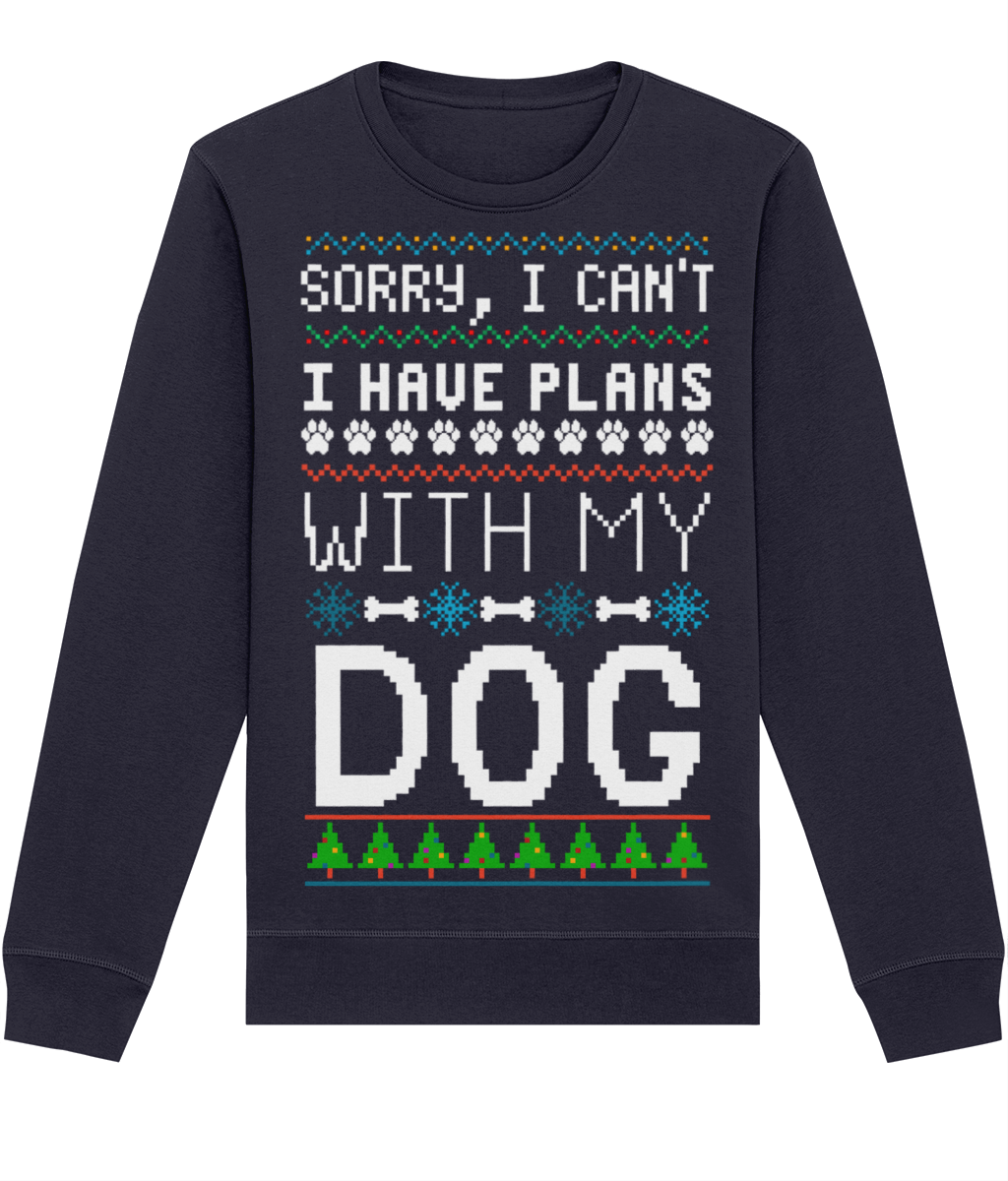 Sorry, I Can't. I Have Plans With My Dog | Ugly Christmas Jumper | with FREE printable pet themed gift tags!