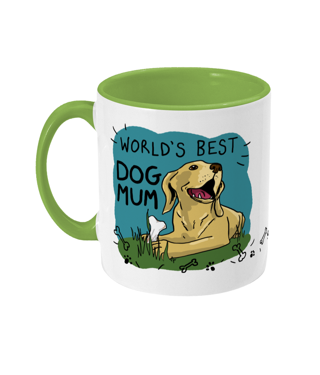 World's Best Dog Mum Mug | Two Tone | 5 Colours Available