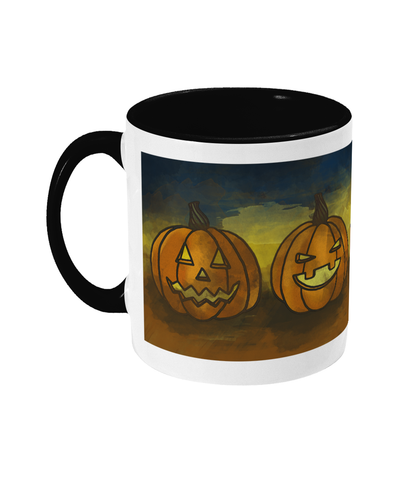 Watercolour Halloween Pumpkin Mug | Two Tone | Available in 2 colours