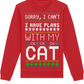 Sorry, I Can't. I Have Plans With My Cat | Ugly Christmas Jumper | with FREE printable pet themed gift tags!