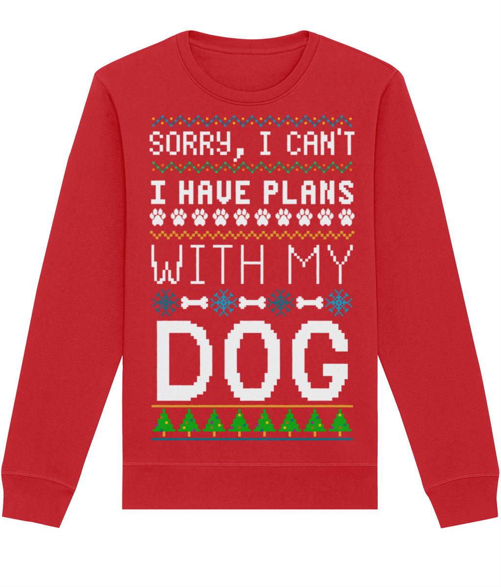 Sorry, I Can't. I Have Plans With My Dog | Ugly Christmas Jumper | with FREE printable pet themed gift tags!