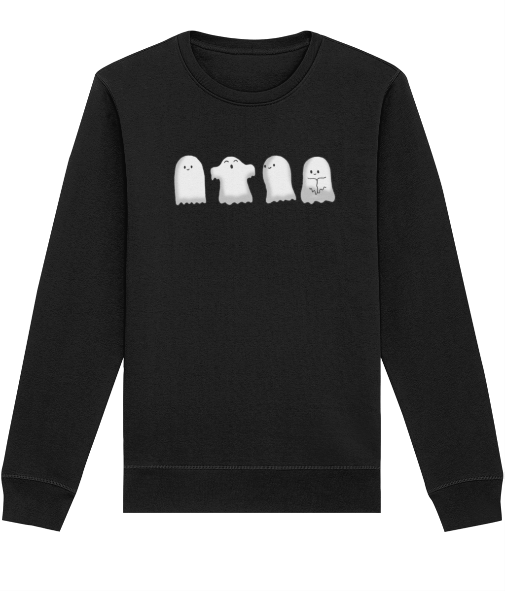 Ghost Sweater | Halloween Sweatshirt | Premium Eco friendly and Fair Wear certified sweatshirt | Available in 4 colours