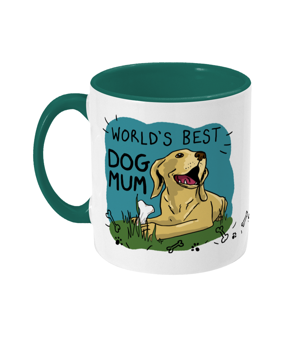 World's Best Dog Mum Mug | Two Tone | 5 Colours Available