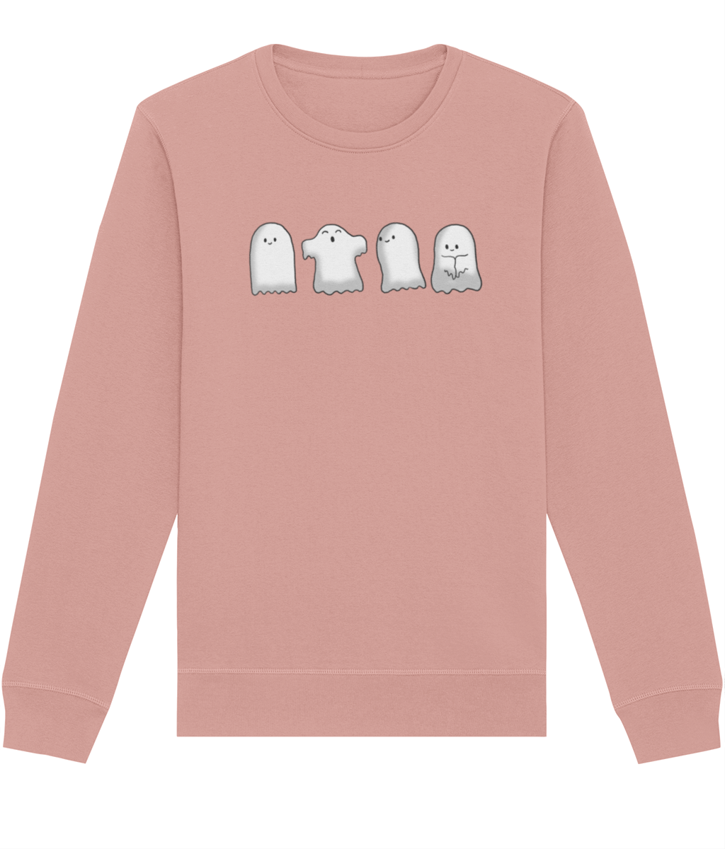 Ghost Sweater | Halloween Sweatshirt | Premium Eco friendly and Fair Wear certified sweatshirt | Available in 4 colours