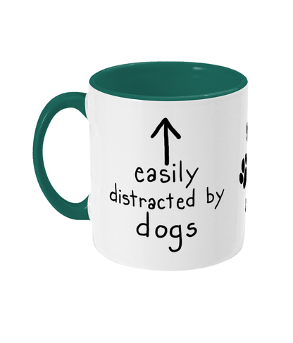 Easily Distracted by Dogs Mug | Two Tone | 5 Colours Available