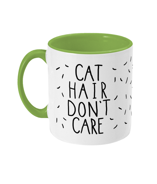 Cat Hair Don't Care Mug | Two Tone | 5 Colours Available