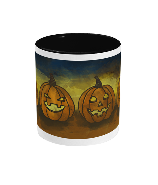 Watercolour Halloween Pumpkin Mug | Two Tone | Available in 2 colours