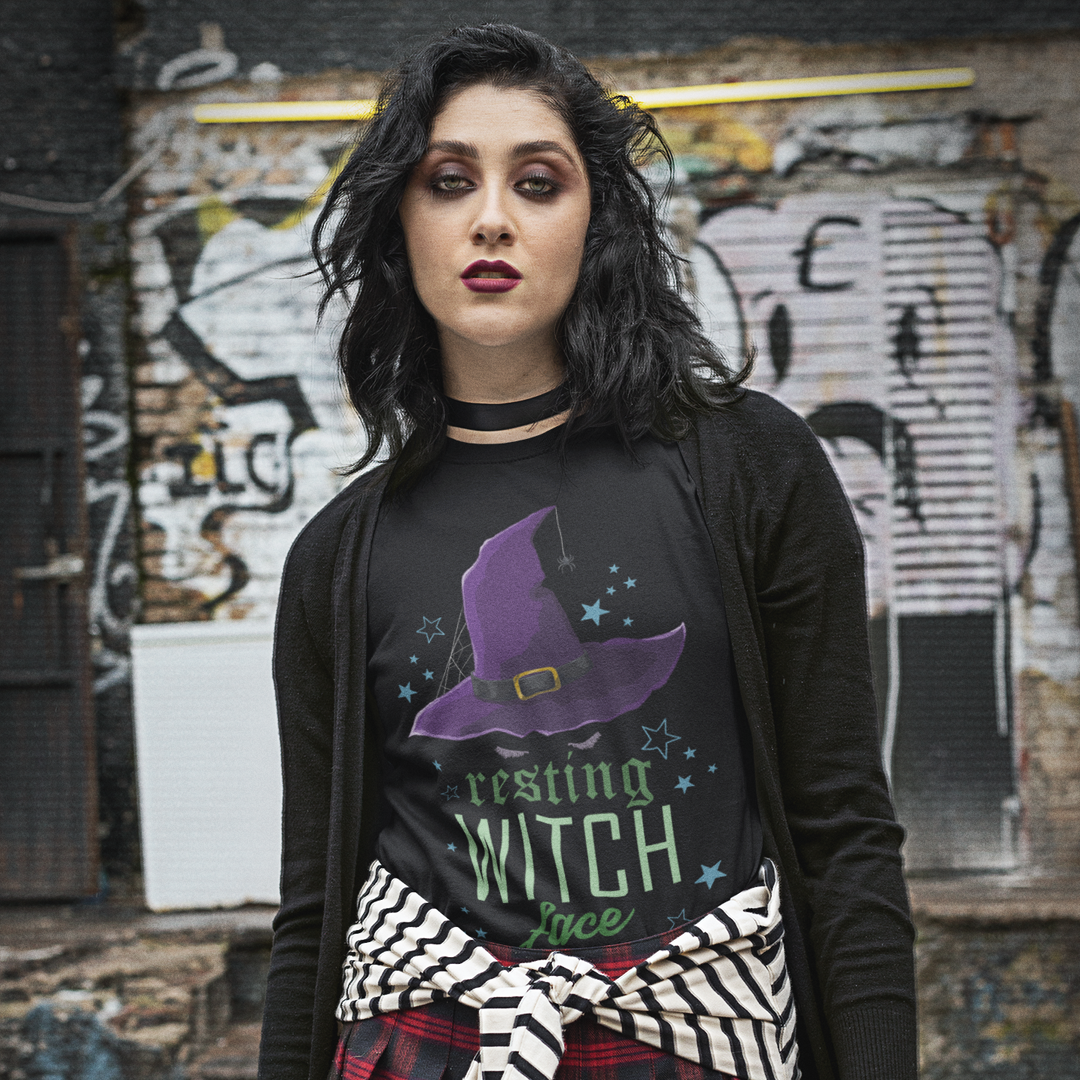 Resting Witch Face Tee | Witch T Shirt | Halloween | Premium Organic T Shirt