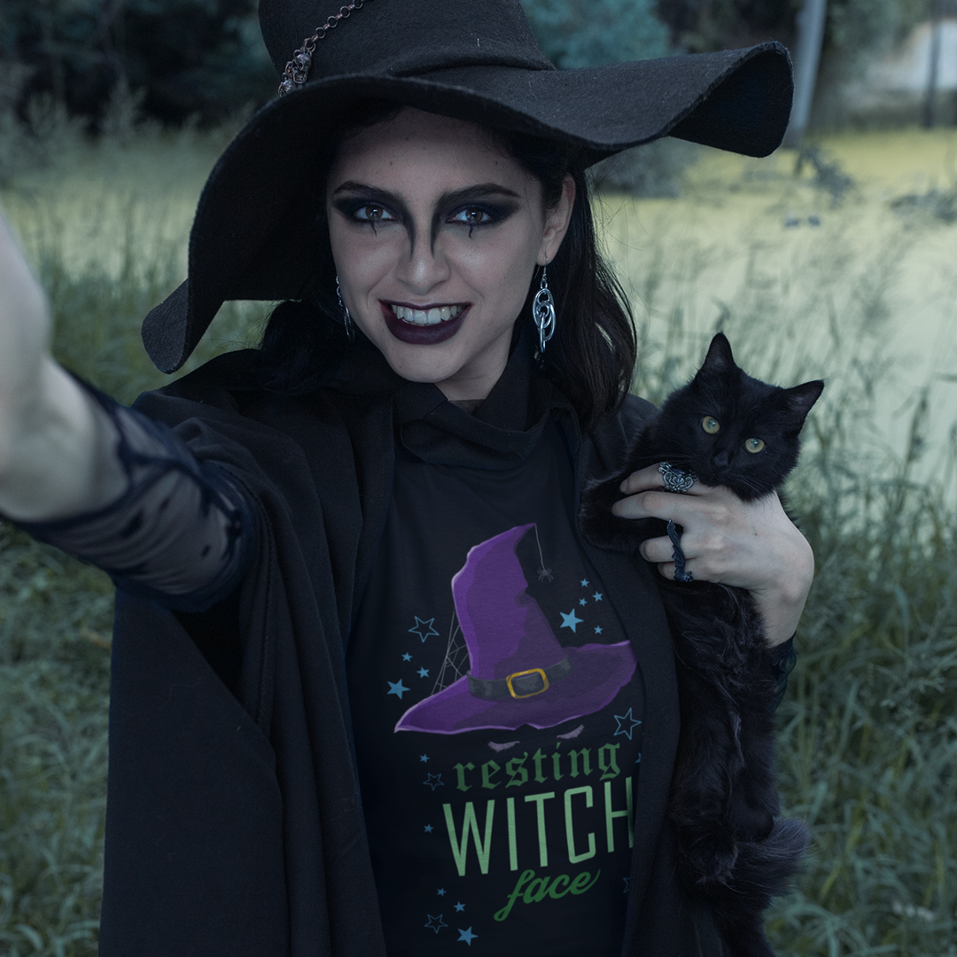 Resting Witch Face Tee | Witch T Shirt | Halloween | Premium Organic T Shirt